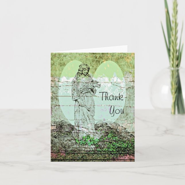 Cartões de agradecimentos Angel Buquê (Frente)