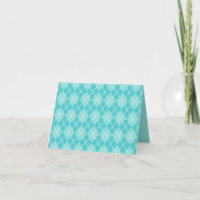 Cartões de agradecimentos Aqua Argyle