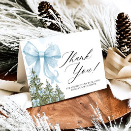 Cartões de agradecimentos Arco azul do Chá de fral