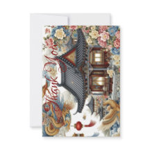 cartões de agradecimentos asiático