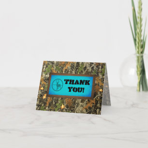 Cartões de agradecimentos Azul Camo