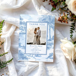 Cartões de agradecimentos Azul de Casamento de Tún