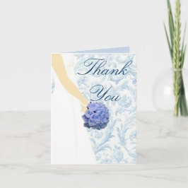 Cartões de agradecimentos azul de palhaço elegante