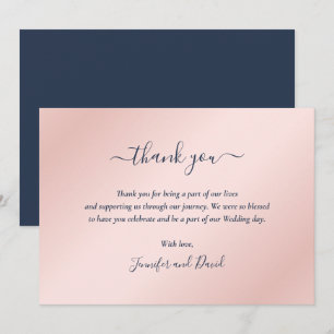 Cartões de agradecimentos azul e azul-Marinho mod