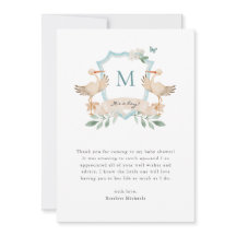 Cartões de agradecimentos Baby Boy