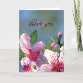 Cartões de agradecimentos Baixo Poly Cherry Blosso