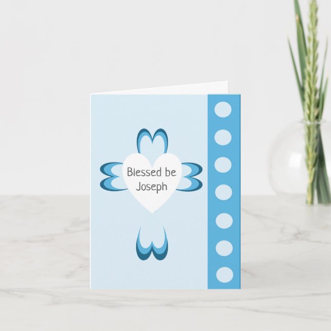 Cartões de agradecimentos Batismo Abençoado (Frente)