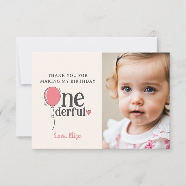 Cartões de agradecimentos Bela Miss Oneince com Fo (Frente)