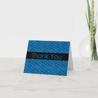 Cartões de agradecimentos Blue Honeycomb