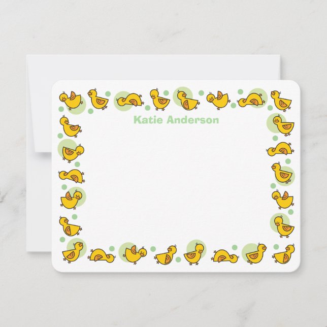 Cartões de agradecimentos bobo Duckes do Chá de fr (Frente)