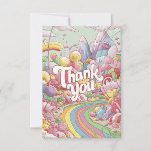 Cartões de agradecimentos Boho Candyland