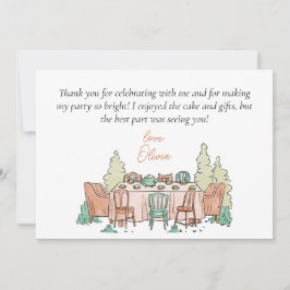 Cartões de agradecimentos bonito aniversário de cr