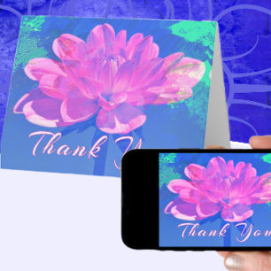 Cartões de agradecimentos bonito Dahlia Bloom