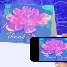 Cartões de agradecimentos bonito Dahlia Bloom