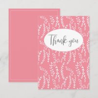 Cartões de agradecimentos bonito Floral Flor, Rosa
