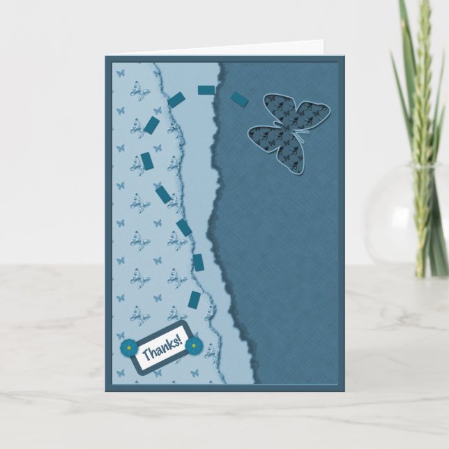 Cartões de agradecimentos borboleta (Frente)