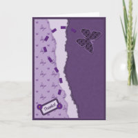 Cartões de agradecimentos borboleta