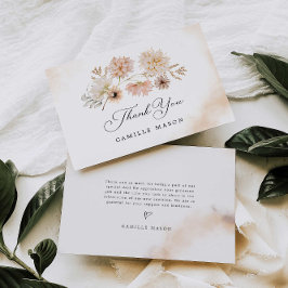 Cartões de agradecimentos Botânico Elegante Boho