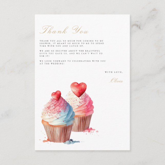 Cartões de agradecimentos Bridal Brunch de Chá de  (Frente)