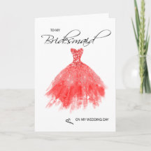 Cartões de agradecimentos Bridesmaid