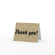 Cartões de agradecimentos brilhante Dourado
