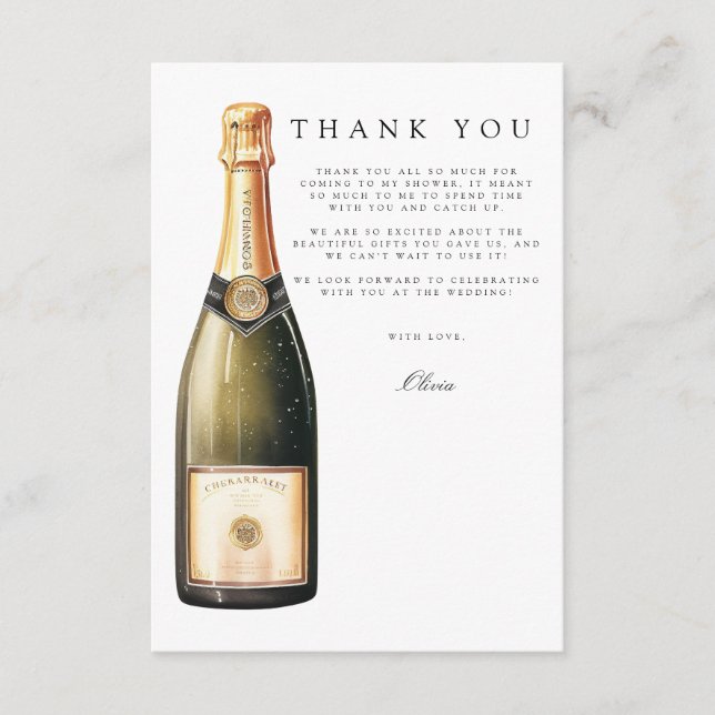 Cartões de agradecimentos Brunch e Chá de panela (Frente)