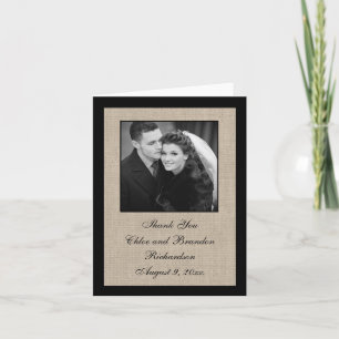 Cartões de agradecimentos Burlap Simplesmente Perf