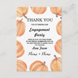 Cartões de agradecimentos Casamento de Abóbora de