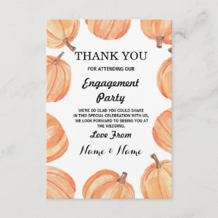 Cartões de agradecimentos Casamento de Abóbora de 