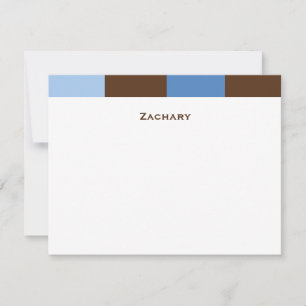 Cartões de agradecimentos Castanho Azul Zachary