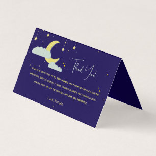 Cartões de agradecimentos Celestial de Lua Estrela