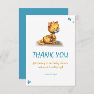 Cartões de agradecimentos Chá de fraldas azul de K