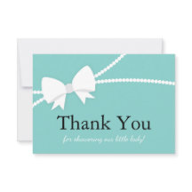 Cartões de agradecimentos, Chá de fraldas, Azul, P