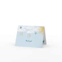 Cartões de agradecimentos Chá de fraldas primavera