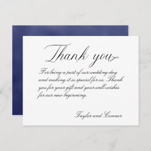 Cartões de agradecimentos Clássico de Casamento da