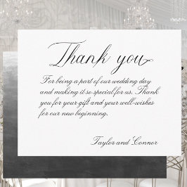 Cartões de agradecimentos Clássico de Casamento da