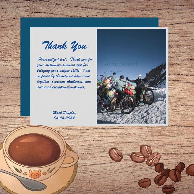 Cartões de agradecimentos Clássico de Escrita Manu (Criador carregado)