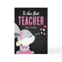 Cartões de agradecimentos coelhinho bonito para o