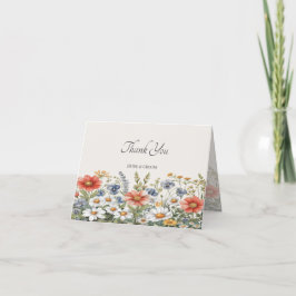 Cartões de agradecimentos Colorido de Flores Selva