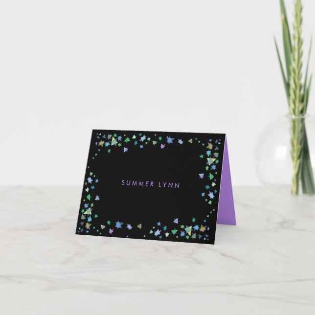 Cartões de agradecimentos COLORIDOS de Mitzvah do (Frente)