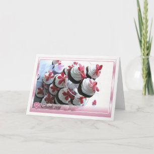 Cartões de agradecimentos com bolos amarelos