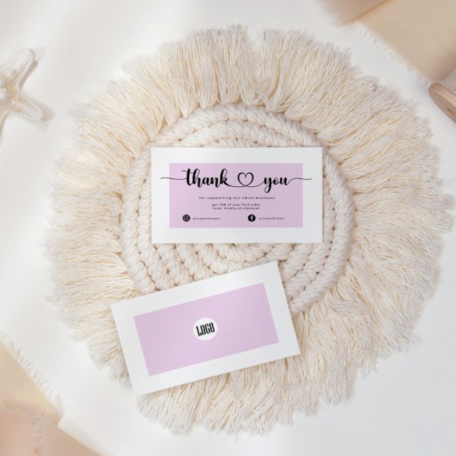 cartões de agradecimentos comercial de blush de or (Criador carregado)