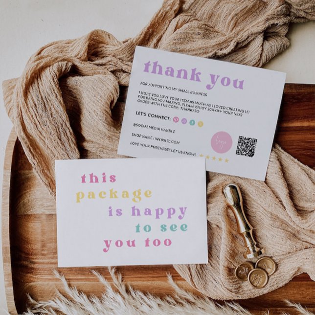 Cartões de agradecimentos Comercial do Rainbow (Rainbow Business Thank You Card)