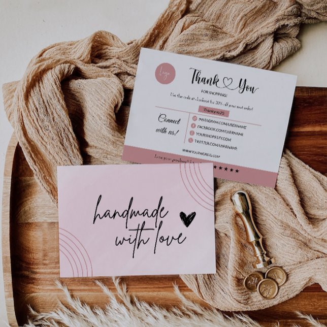 Cartões de agradecimentos Comercial Editável (Criador carregado)