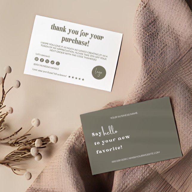 Cartões de agradecimentos Comercial Editável (Criador carregado)