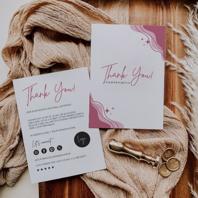 Cartões de agradecimentos Comercial Imprimível, (Printable Business Thank You Card,)