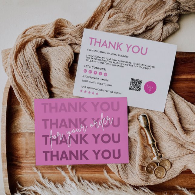 Cartões de agradecimentos Comercial Imprimível (Printable Business Thank You Card)