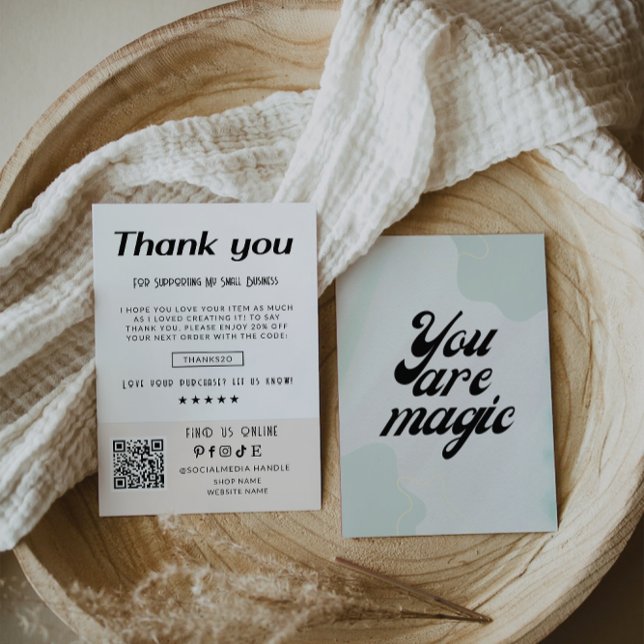 Cartões de agradecimentos Comercial Retroativo (Criador carregado)