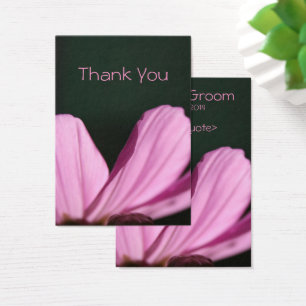 Cartões de agradecimentos Comos na foto floral de