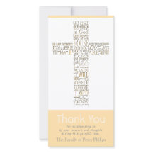 Cartões de agradecimentos cristãos da simpatia de